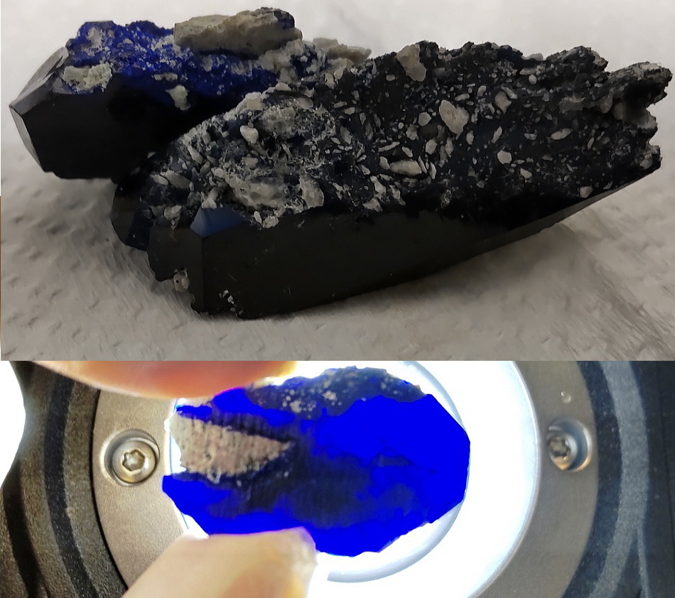 アズライト(Azurite)鉱物結晶ウォータージェット切断